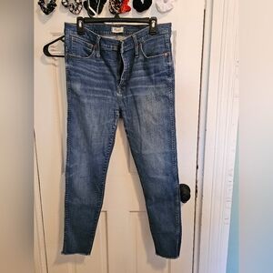 Madewell 9" Highwaist Blue Skinny Jeans